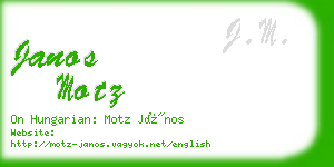 janos motz business card